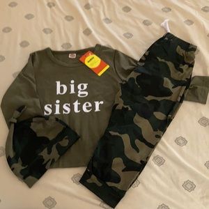 Big Sister camo design outfit